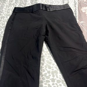 Tuxedo Style Black pants with leather waistband